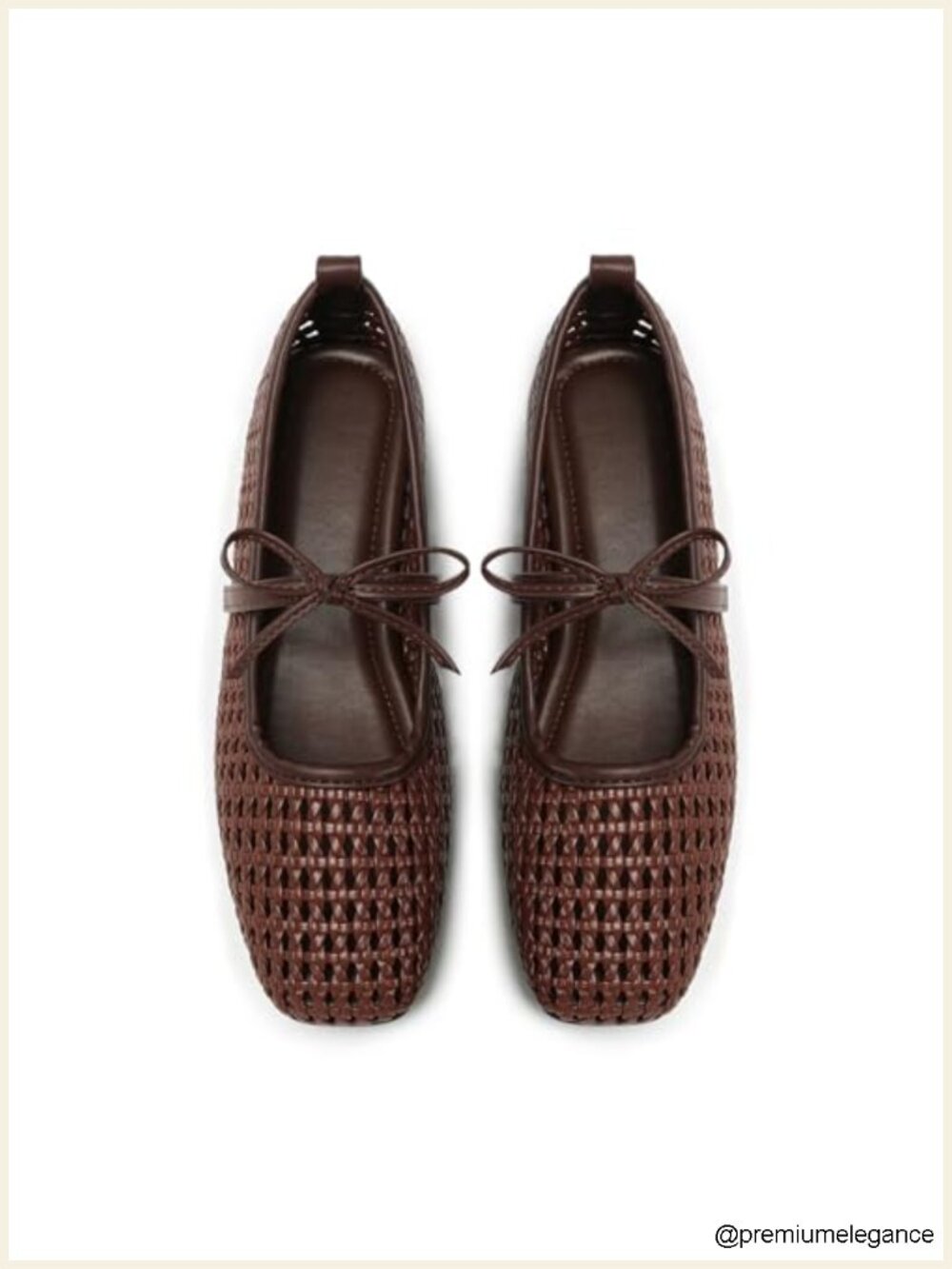 Women's Mesh Woven Ballet Flats Foldable Square Toe Mary Jane Shoe